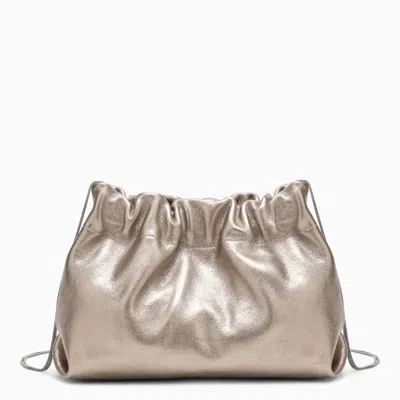 Shop Brunello Cucinelli Soft Pearl-coloured Leather Bag Women In White