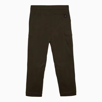 Shop Canada Goose Military Green Trousers In Technical Fabric Men