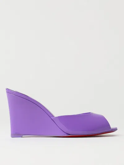 Shop Christian Louboutin Wedge Shoes Woman Lilac Woman In Purple