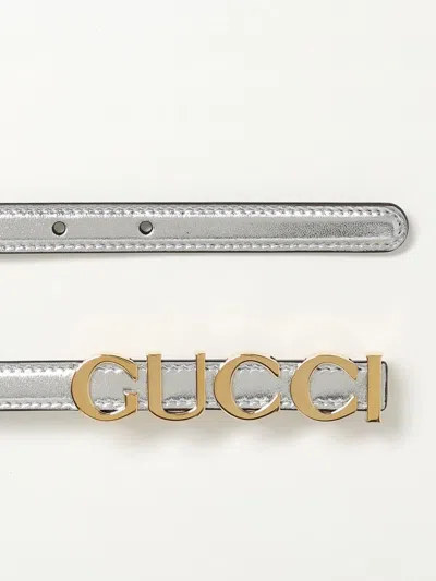 Shop Gucci Belt Woman Silver Woman