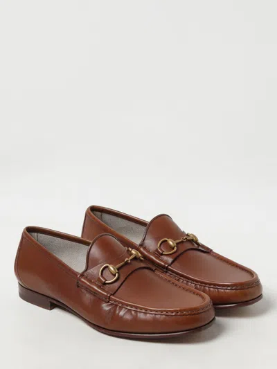 Shop Gucci Loafers Men Leather Men In Brown