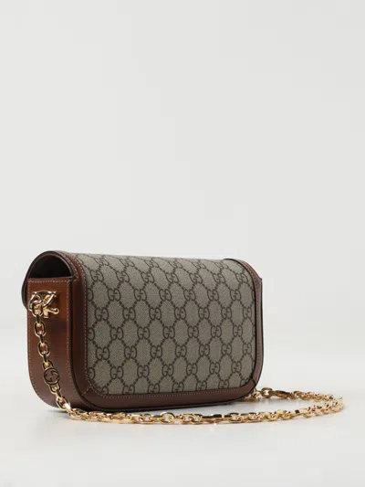 Shop Gucci Shoulder Bag Woman Dark Woman In Brown