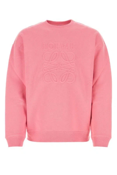 Shop Loewe Man Pink Cotton Sweatshirt