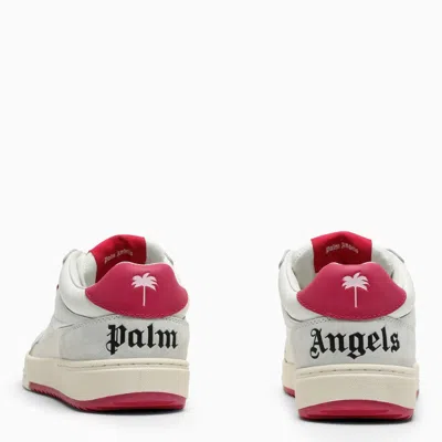 Shop Palm Angels White/fuchsia Palm University Sneakers Women
