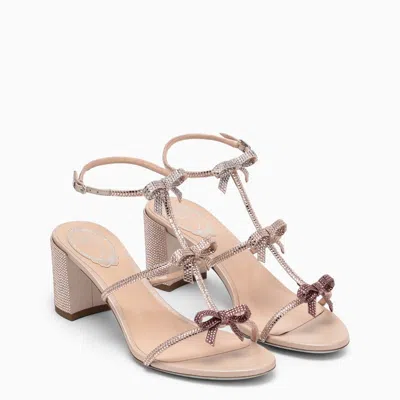 Shop René Caovilla Pink Sandal With Bows Women