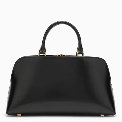 Shop Saint Laurent Small Black Shiny Leather Duffle Bag Sac De Jour Women