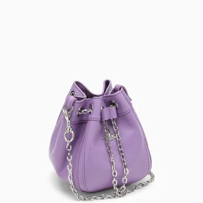 Shop Vivienne Westwood Chrissy Small Bucket Purple Bag Women