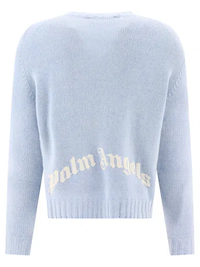 Shop Palm Angels "curved Logo" Sweater