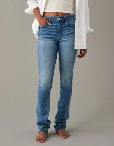 Shop American Eagle Outfitters Ae Next Level High-waisted Stacked Skinny Jean In Multi
