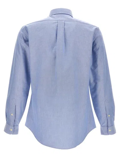 Shop Polo Ralph Lauren Logo Embroidery Shirt In Blue