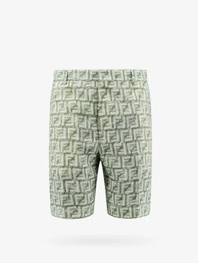 Shop Fendi Bermuda Shorts In Green