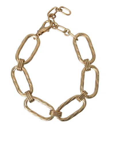 Shop Dolce & Gabbana Gold Tone Brass Large Link Chain Jewelry Necklace