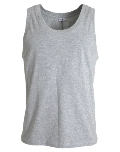 Shop Dolce & Gabbana Gray Cotton Stretch Sleeveless Tank Top T-shirt