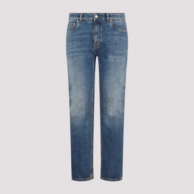 Shop Etro Light Blue Roma Cotton Jeans
