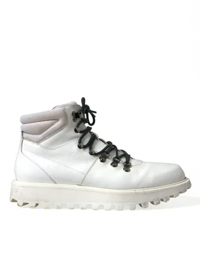 Shop Dolce & Gabbana Pristine White Italian Ankle Boots