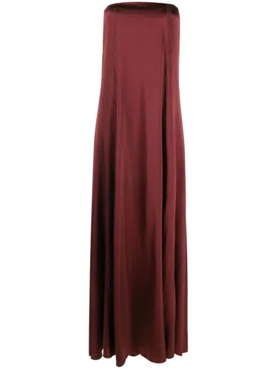Shop Forte Forte Forte_forte ”colonna” Dress In Stretchy Silk Satin In Cacao