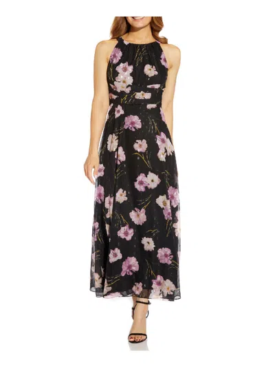 Shop Adrianna Papell Womens Criss Cross Front Maxi Evening Dress In Black