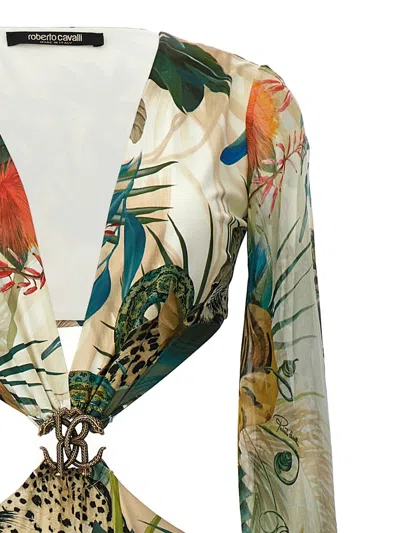Shop Roberto Cavalli 'jungle' One-piece Swimsuit In Multicolor