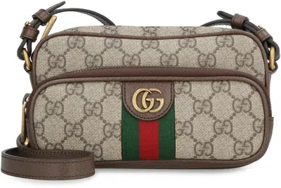 Shop Gucci Ophidia Messenger Bag In Gg Supreme Fabric In Beige