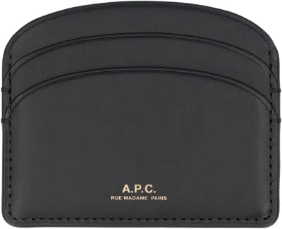 Shop Apc A.p.c. Demi Lune Card Holder In Black
