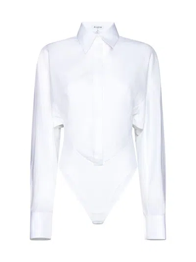 Shop Alaïa Alaia Shirts In Blanc