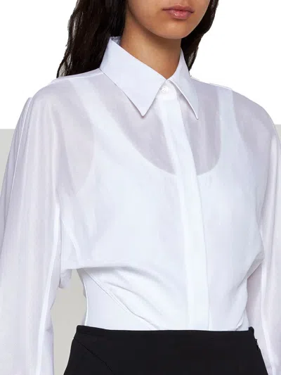 Shop Alaïa Alaia Shirts In Blanc