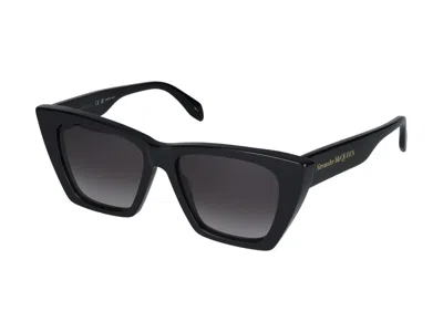Shop Alexander Mcqueen Sunglasses In 001 Black Black Grey