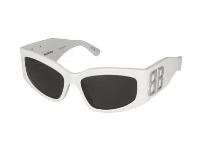 Shop Balenciaga Sunglasses In 005 White White Grey