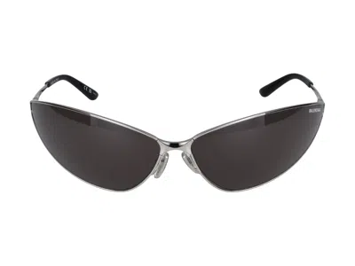 Shop Balenciaga Sunglasses In 004 Silver Silver Grey