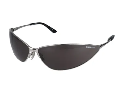 Shop Balenciaga Sunglasses In 004 Silver Silver Grey