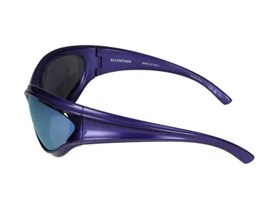 Shop Balenciaga Sunglasses In 004 Blue Blue Blue