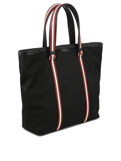 Shop Bally "code" Tote Bag In Black