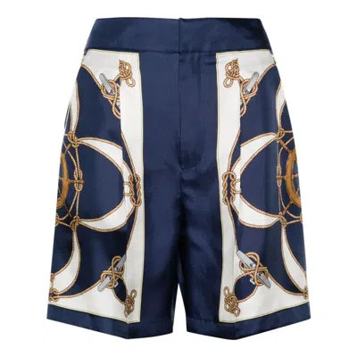 Shop Bally Shorts In Blue/white
