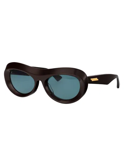 Shop Bottega Veneta Sunglasses In 004 Brown Brown Green