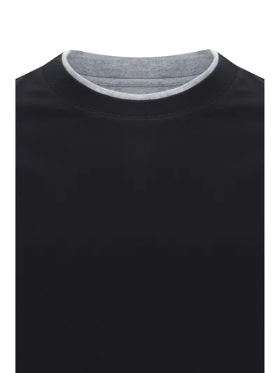 Shop Brunello Cucinelli Black Cotton T-shirt