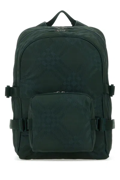 Burberry Check Pattern Backpack Adjustable Straps In Vine
