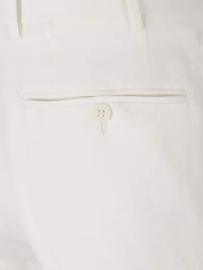 Shop Canali Linen And Silk Suit In Ivory