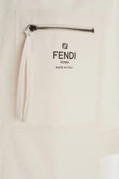 Shop Fendi Short Sleeve Cotton Shirt In Pink