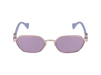 Shop Gucci Sunglasses In 004 Gold Violet Violet