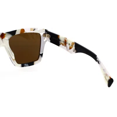 Shop Gucci Sunglasses In 002 White White Brown