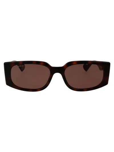 Shop Gucci Sunglasses In 002 Havana Havana Brown