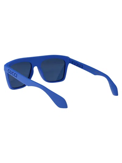 Shop Gucci Sunglasses In 004 Blue Blue Blue