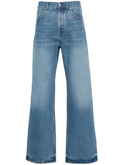 Shop Jacquemus Jeans In Clear Blue