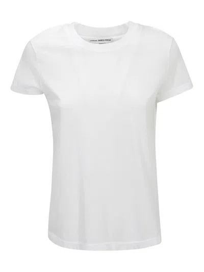 Shop James Perse Cotton Crew-neck T-shirt In Wht