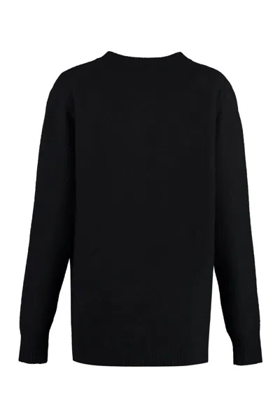Shop Jil Sander Merino Wool Cardigan In Black