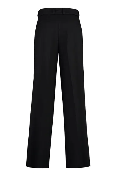 Shop Jil Sander Wool Trousers In Black