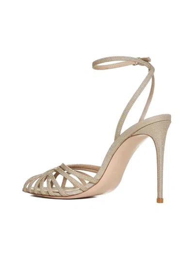 Shop Le Silla Sandals In Golden