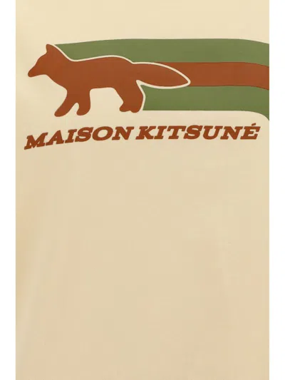 Shop Maison Kitsuné T-shirt In Wheat