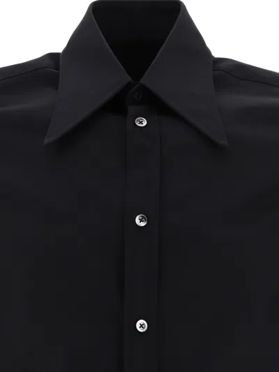 Shop Maison Margiela Pointed Collar Shirt In Black