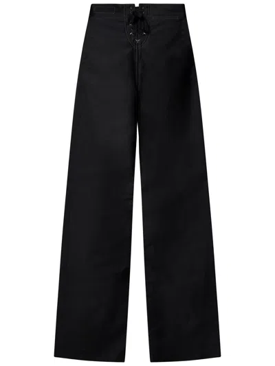 Shop Maison Margiela Black Cotton Trousers